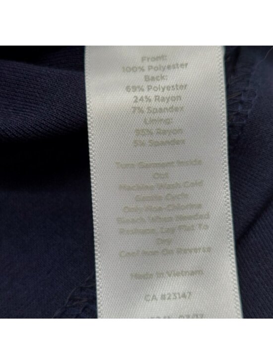 Talbot’s RSVP Womens Tank Top Size XL Sequined Formal Top Blue Black Polka Dot - Picture 6 of 8